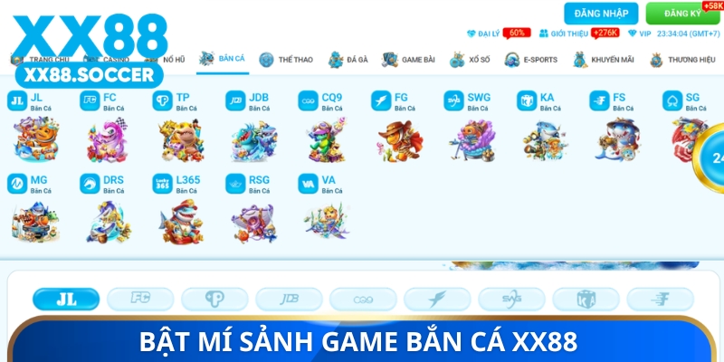 Bật mí sảnh game bắn cá XX88