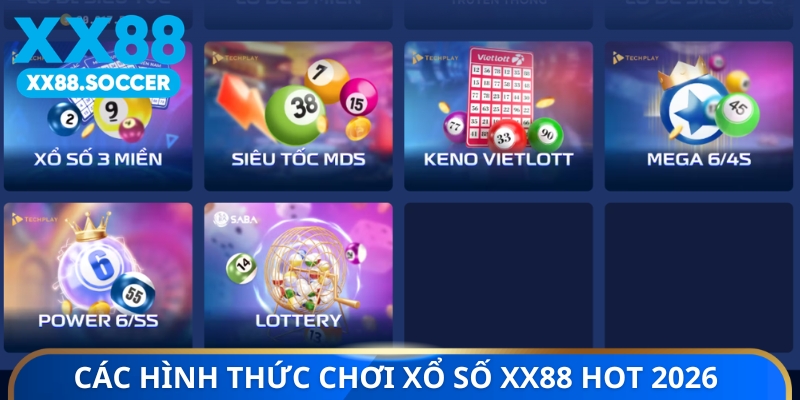Các hình thức chơi xổ số XX88 hot 2026